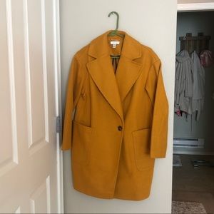 Topshop Mustard Pea Coat